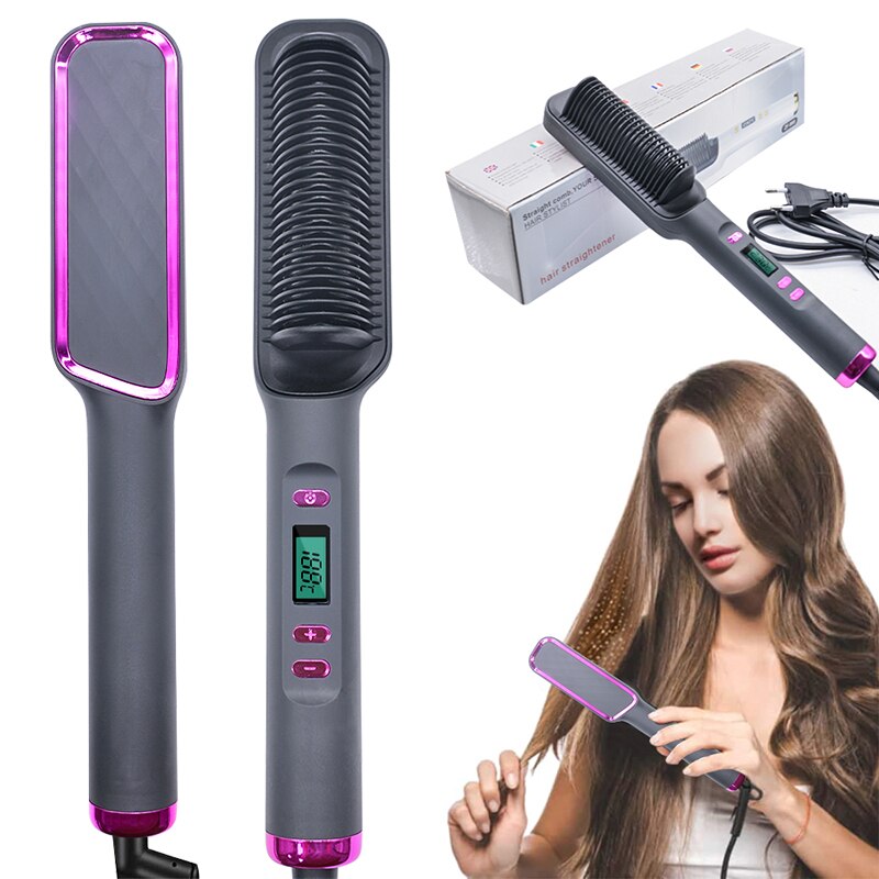 Clothes up ™ Straightening And Curly Iron Brush